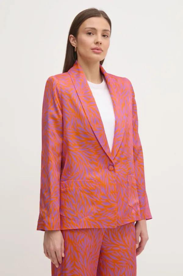 La Petite Française Sako La Petite Française VERNON boja: narančasta, jednoredno zakopčavanje, s uzorkom, VERNON