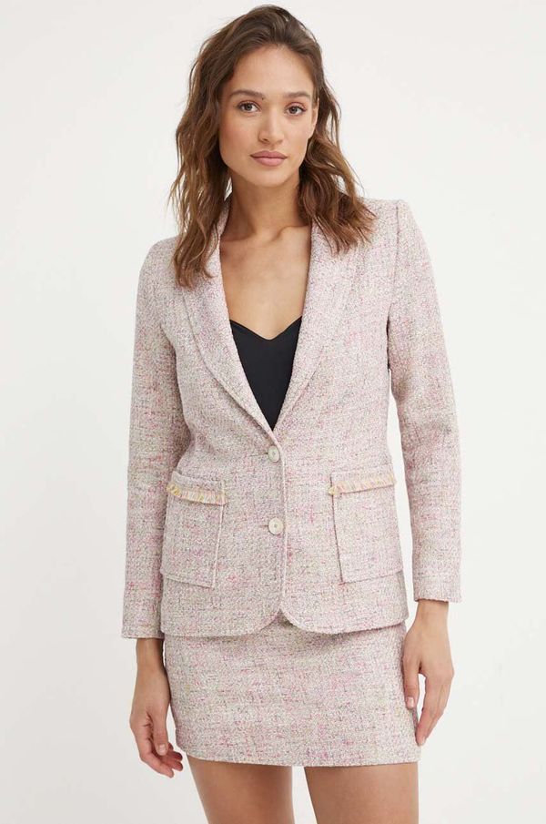 La Petite Française Sako La Petite Française VERTIGE boja: ružičasta, jednoredno zakopčavanje, s uzorkom