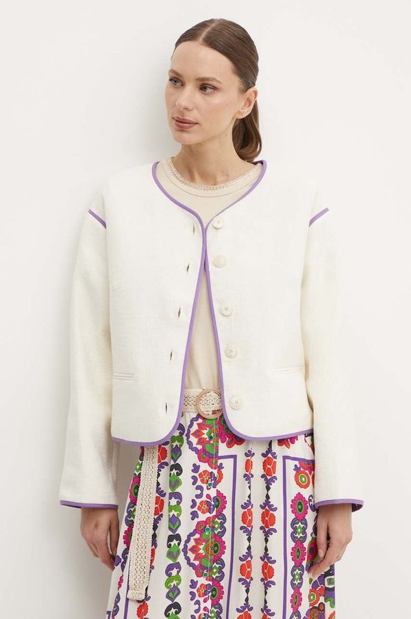 La Petite Française Sako La Petite Française VOYAGE boja: bež, jednoredno zakopčavanje, bez uzorka