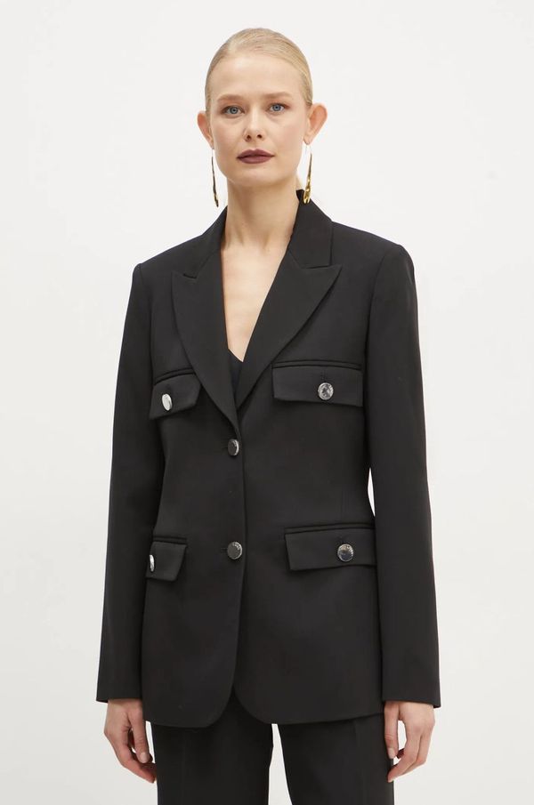 Liu Jo Sako Liu Jo boja: crna, jednoredno zakopčavanje, bez uzorka, WF4197 T4224