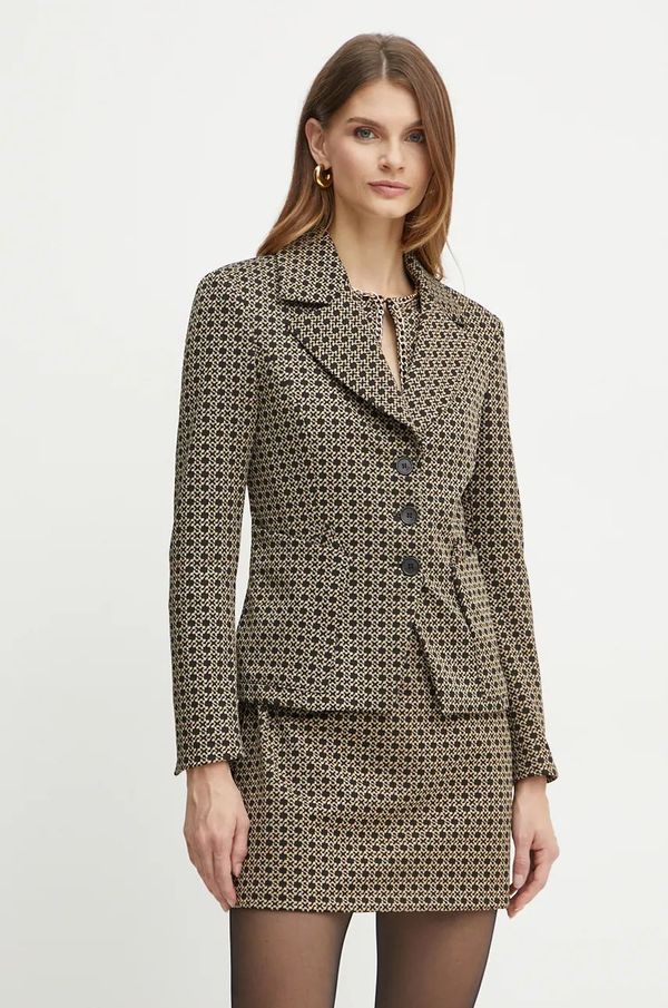 Liu Jo Sako Liu Jo boja: zlatna, jednoredno zakopčavanje, s uzorkom, WF4200 J4066