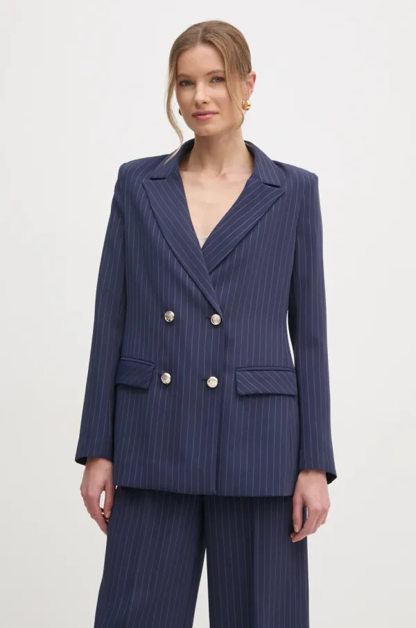 Marciano Guess Sako Marciano Guess SIDNEY boja: tamno plava, dvoredno zakopčavanje, s uzorkom, 5RGN05 7254A