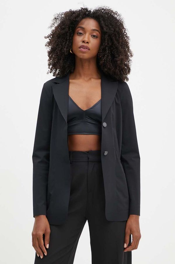 Max Mara Leisure Sako Max Mara Leisure boja: crna, jednoredno zakopčavanje, bez uzorka, 2426916017600