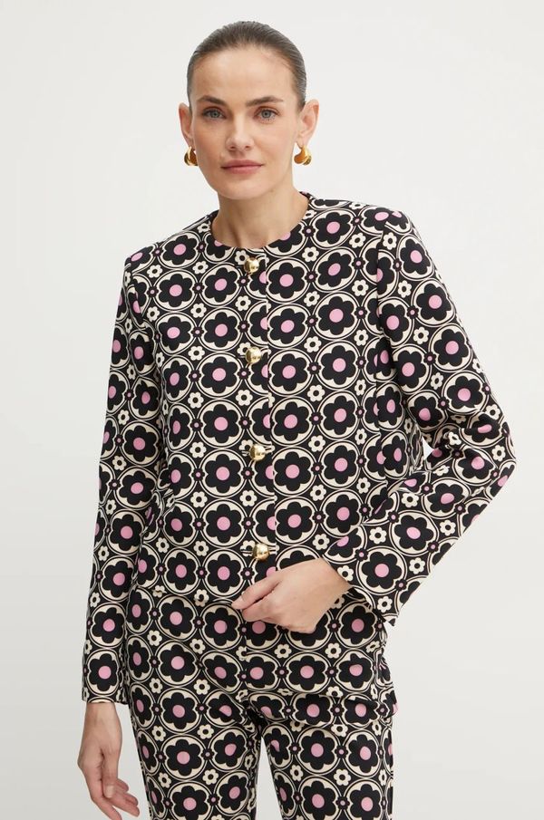 Max&Co. Sako MAX&Co. x Richard Quinn boja: crna, jednoredno zakopčavanje, s uzorkom, 2428046022200