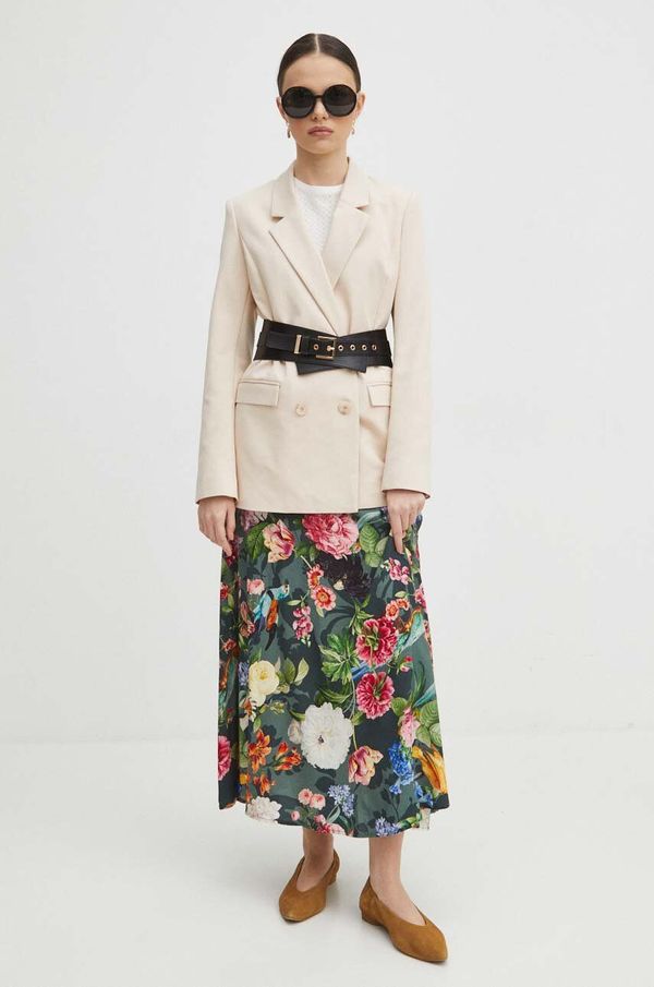 Medicine Sako Medicine za žene, boja: bež, dvoredno zakopčavanje, bez uzorka