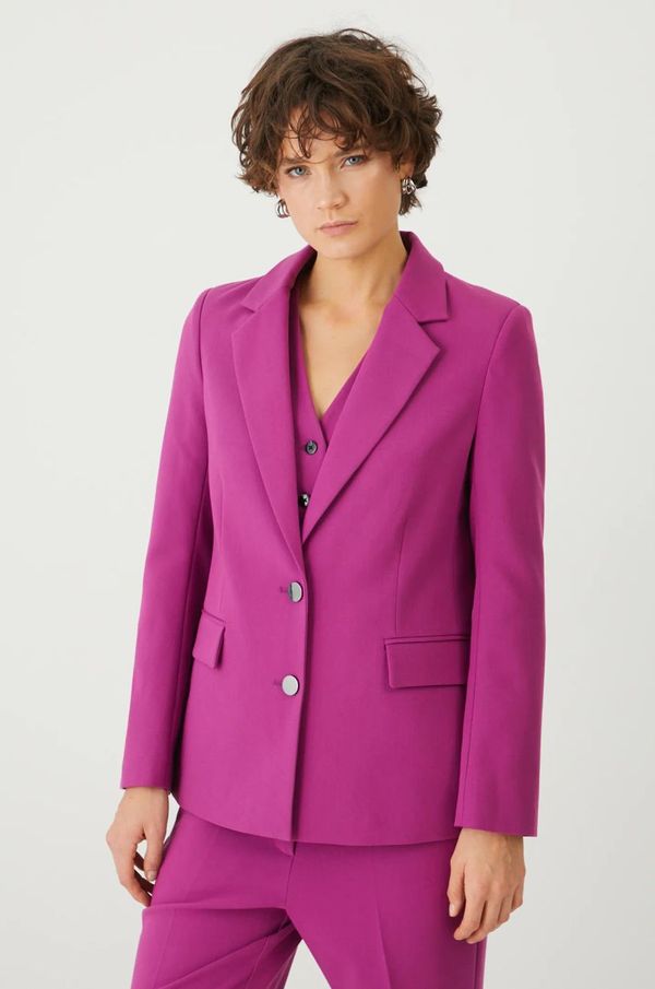 Medicine Sako Medicine za žene, boja: ružičasta, jednoredno zakopčavanje, bez uzorka