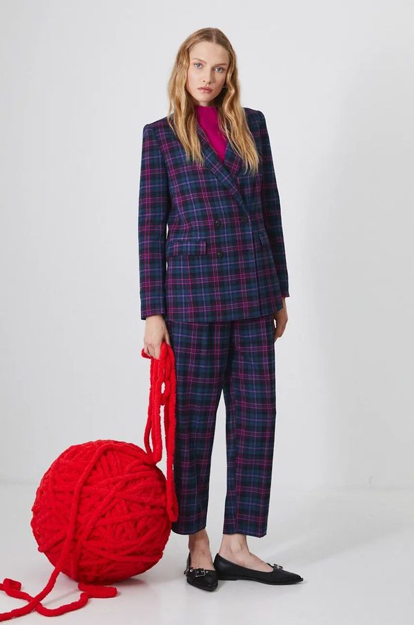 Medicine Sako Medicine za žene, dvoredno zakopčavanje, s uzorkom