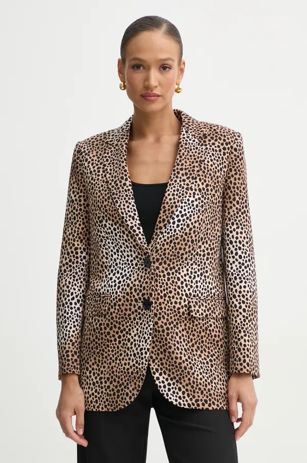 MICHAEL Michael Kors Sako MICHAEL Michael Kors boja: smeđa, jednoredno zakopčavanje, s uzorkom, MR5100CGQ0