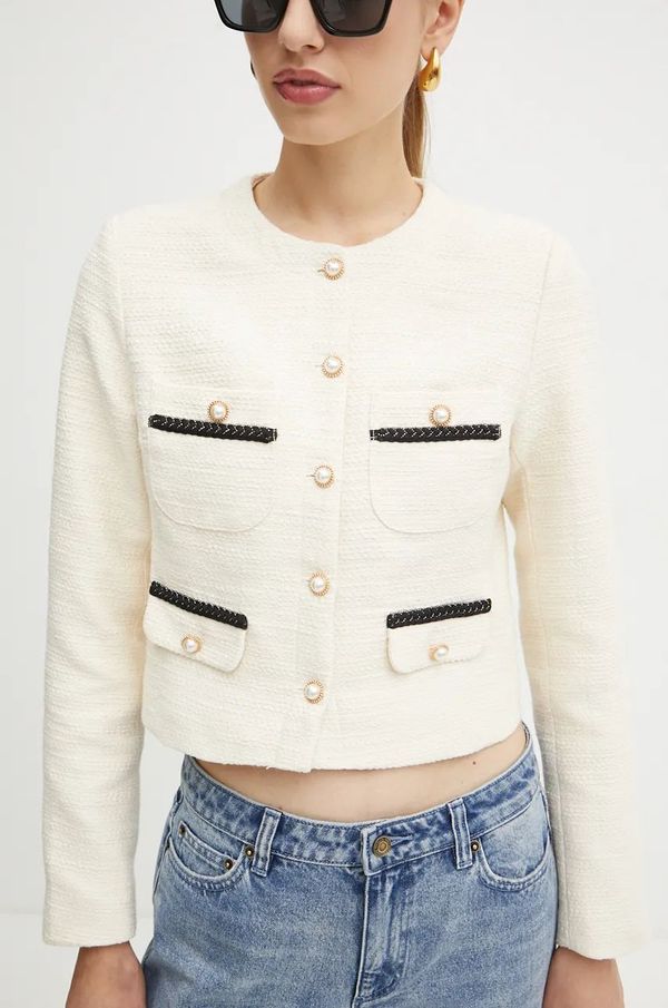 Morgan Sako Morgan VAKER boja: bež, jednoredno zakopčavanje, s uzorkom, VAKER