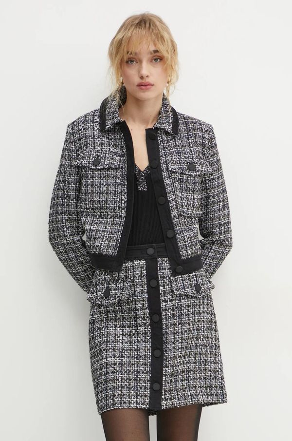 Morgan Sako Morgan VRODA boja: crna, jednoredno zakopčavanje, s uzorkom, VRODA