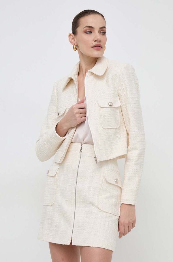 Morgan Sako Morgan za žene, boja: bež, jednoredno zakopčavanje, bez uzorka