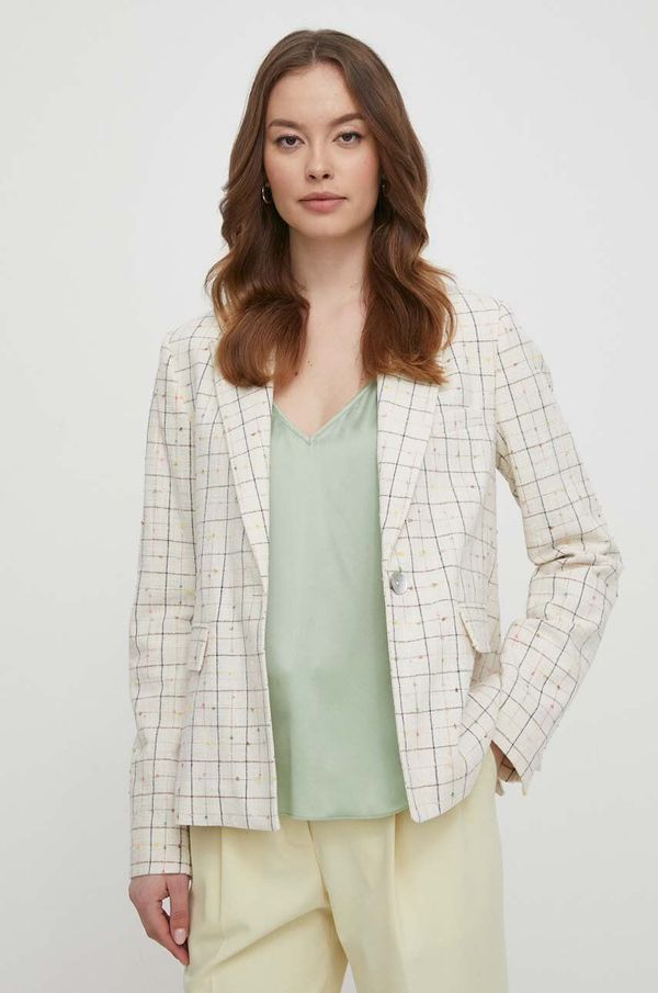 Mos Mosh Sako Mos Mosh boja: bež, jednoredno zakopčavanje, s uzorkom