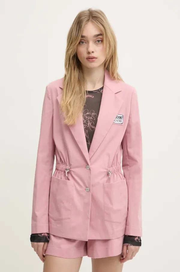 Moschino Jeans Sako Moschino Jeans boja: ružičasta, jednoredno zakopčavanje, 0513 3224