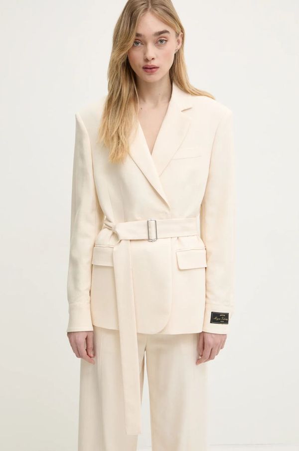 MSGM Sako MSGM boja: bež, dvoredno zakopčavanje, bez uzorka, 3841MDG24.257106