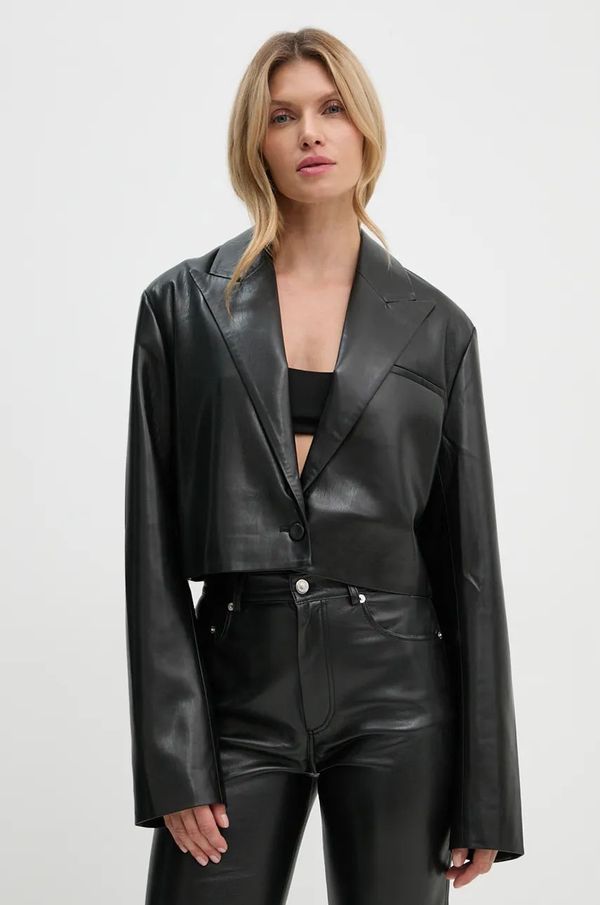 Nanushka Sako Nanushka AIDULA boja: crna, jednoredno zakopčavanje, bez uzorka, NW24PFSG11351