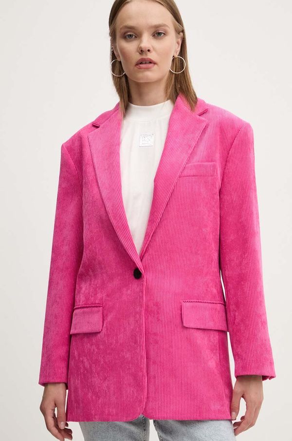 Hugo Sako od samta HUGO boja: ružičasta, jednoredno zakopčavanje, bez uzorka, 50522264