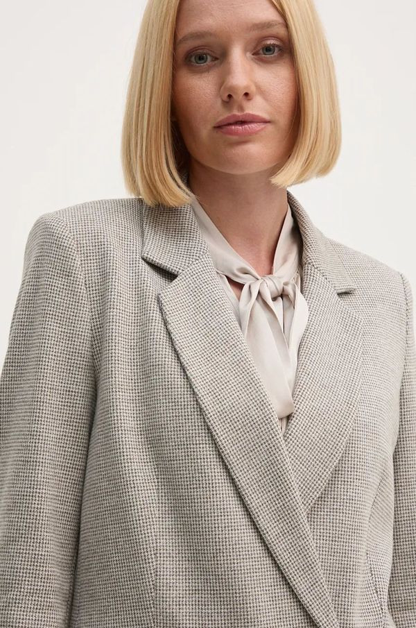 OUI Sako OUI boja: bež, dvoredno zakopčavanje, s uzorkom, 89072