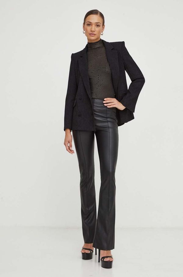 Patrizia Pepe Sako Patrizia Pepe boja: crna, dvoredno zakopčavanje, bez uzorka