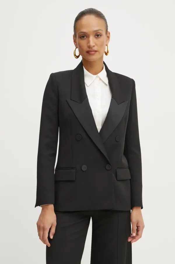 Patrizia Pepe Sako Patrizia Pepe boja: crna, dvoredno zakopčavanje, bez uzorka, 8S0508 A375