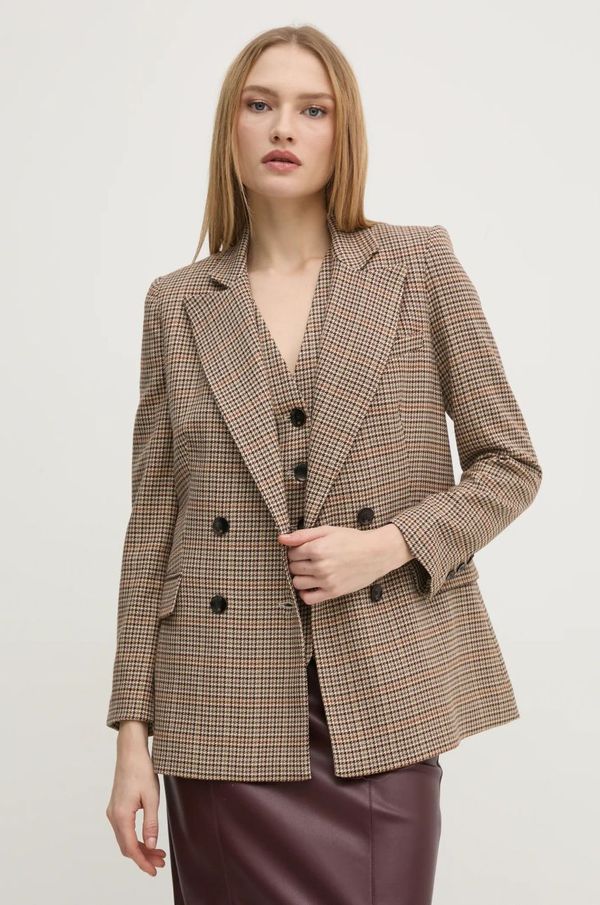 Pedro del Hierro Sako Pedro del Hierro boja: bež, dvoredno zakopčavanje, s uzorkom, 6758304