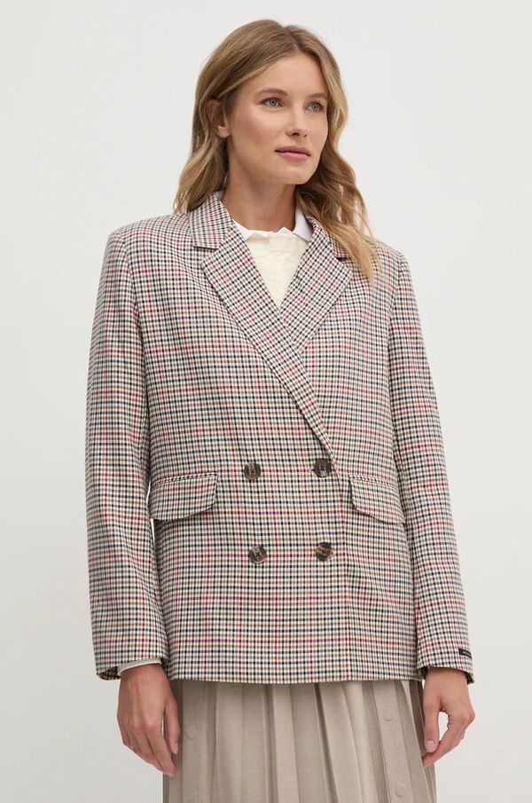 Pepe Jeans Sako Pepe Jeans BAILEY boja: tamno plava, dvoredno zakopčavanje, s uzorkom, PL402454