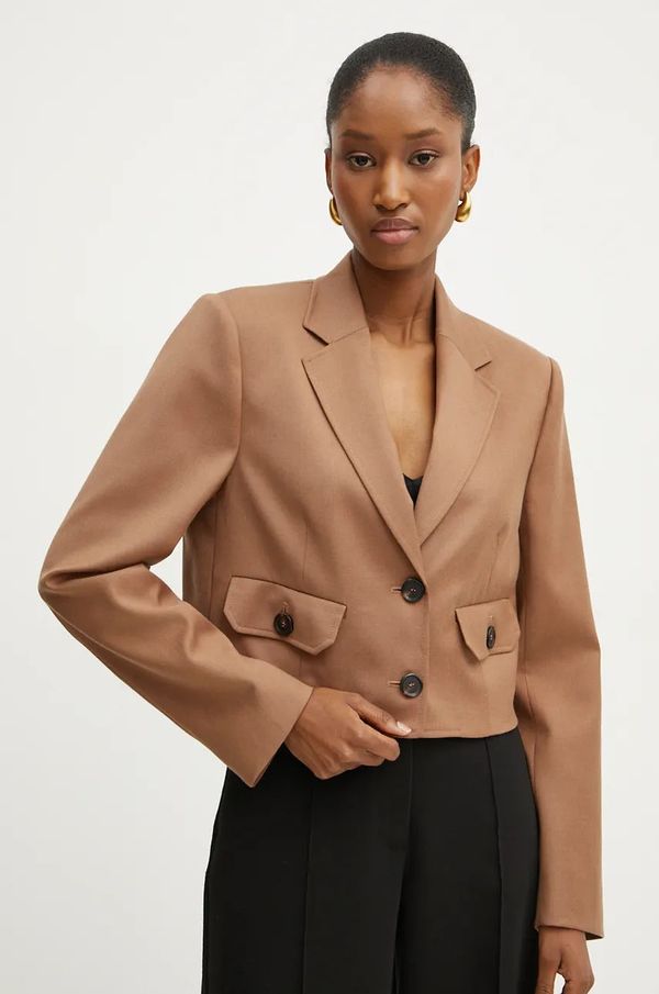 Pinko Sako Pinko boja: smeđa, jednoredno zakopčavanje, bez uzorka, 104337 A1B3