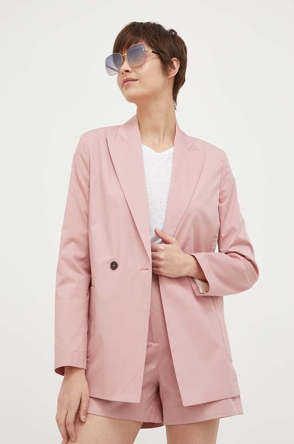 PS Paul Smith Sako PS Paul Smith boja: ružičasta, dvoredno zakopčavanje, bez uzorka