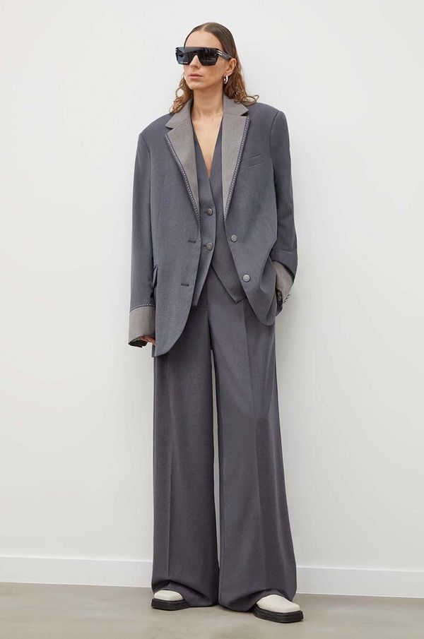 Remain Sako Remain boja: siva, oversize, bez uzorka