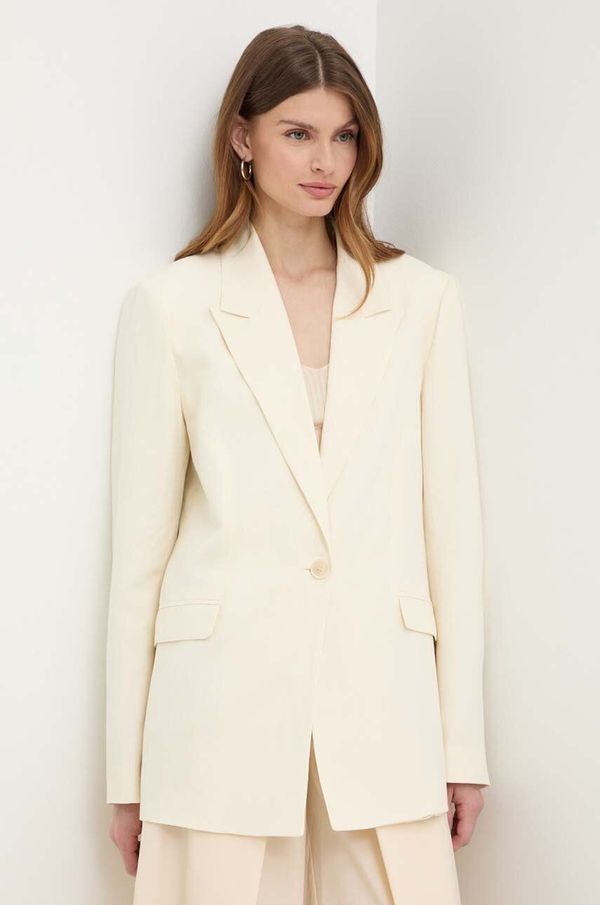 Patrizia Pepe Sako s dodatkom lana Patrizia Pepe boja: bež, jednoredno zakopčavanje, bez uzorka, 2S1496 A052