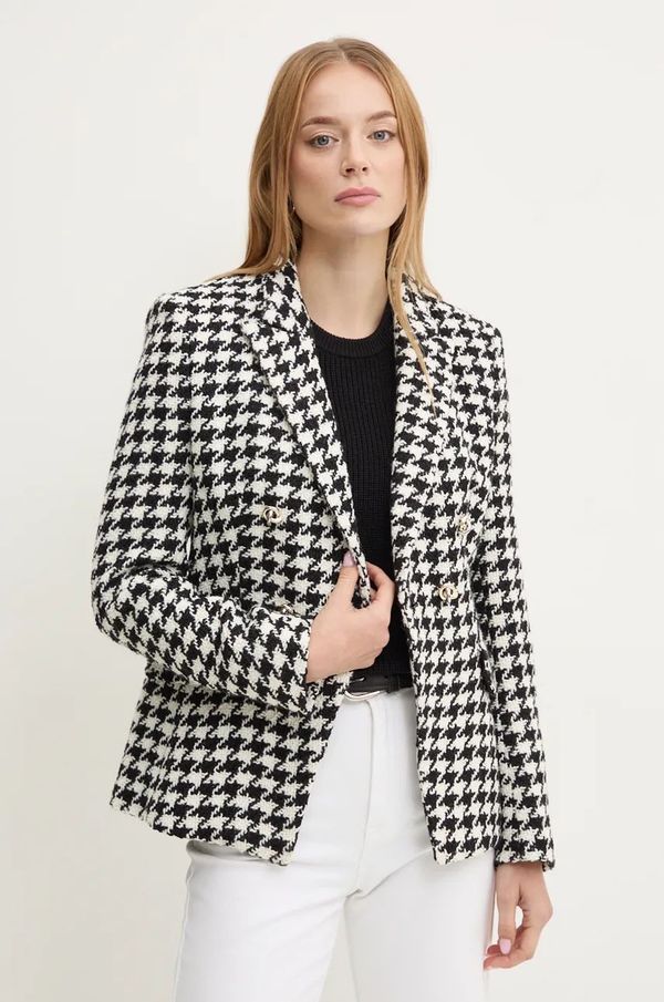 Boss Sako s primjesom vune BOSS boja: bijela, dvoredno zakopčavanje, s uzorkom, 50528616