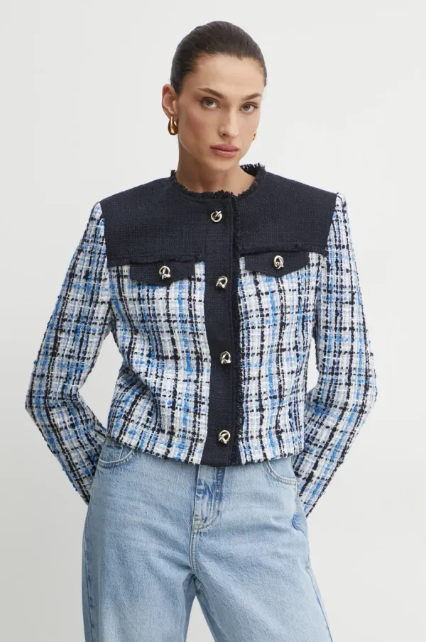 BOSS Sako s primjesom vune BOSS boja: tamno plava, jednoredno zakopčavanje, s uzorkom, 50531888