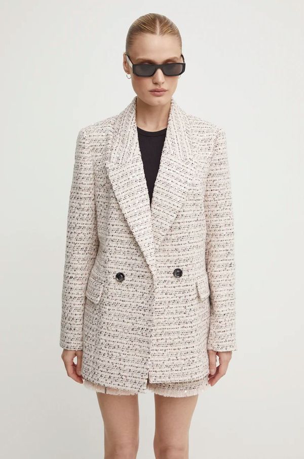 Bruuns Bazaar Sako s primjesom vune Bruuns Bazaar StickweedBBGrande blazer boja: ružičasta, dvoredno zakopčavanje, s uzorkom, BBW3958