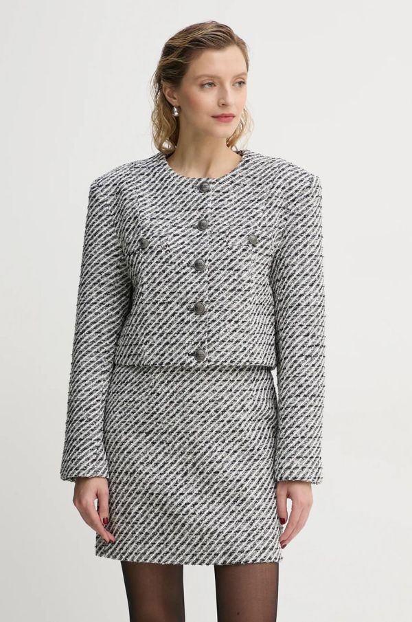 Gestuz Sako s primjesom vune Gestuz boja: bijela, jednoredno zakopčavanje, s uzorkom, 10909601