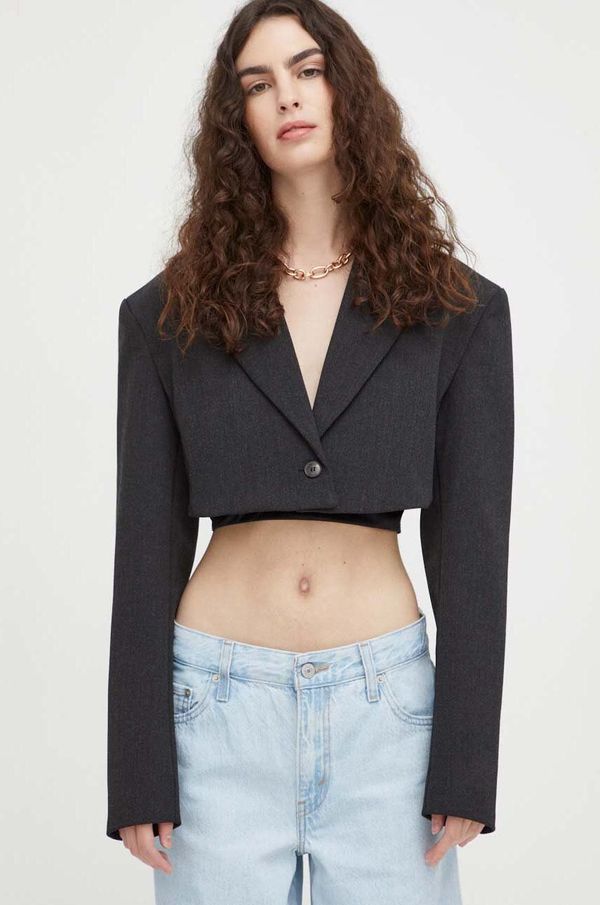 Herskind Sako s primjesom vune Herskind boja: siva, jednoredno zakopčavanje, bez uzorka