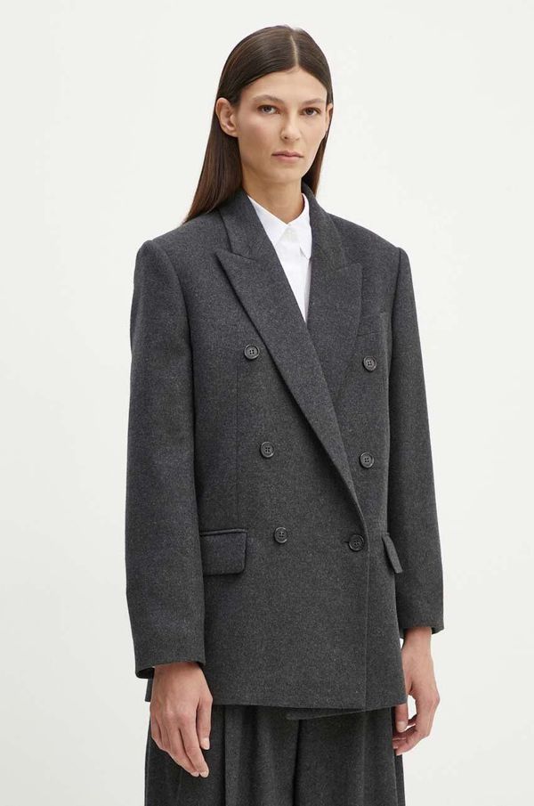 Iceberg Sako s primjesom vune Iceberg boja: siva, dvoredno zakopčavanje, bez uzorka, L011 3068