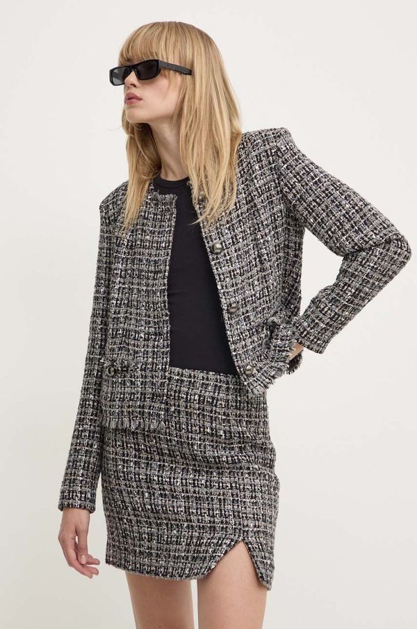 IRO Sako s primjesom vune IRO boja: siva, jednoredno zakopčavanje, s uzorkom, WP07BRUNAH