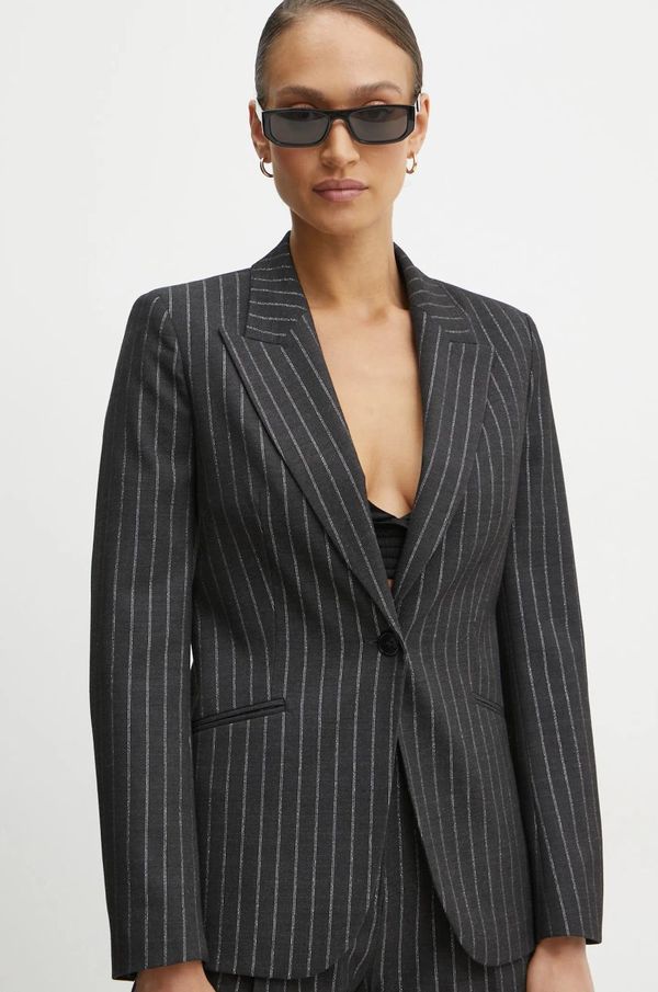 Karl Lagerfeld Sako s primjesom vune Karl Lagerfeld boja: siva, jednoredno zakopčavanje, s uzorkom, A1W14025