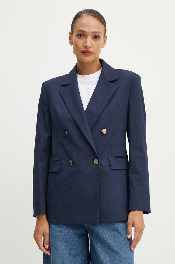 Max&Co. Sako s primjesom vune MAX&Co. boja: tamno plava, dvoredno zakopčavanje, bez uzorka, 2426046022200