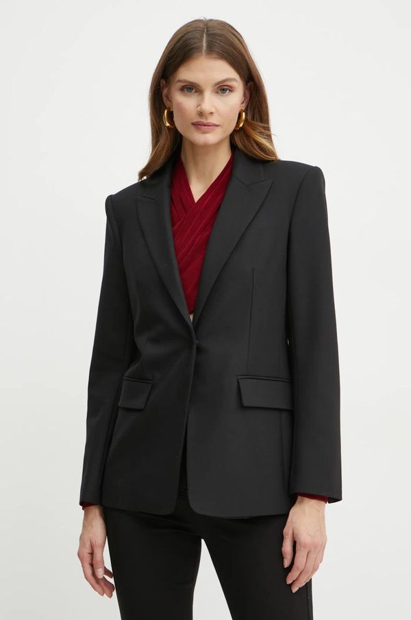 Patrizia Pepe Sako s primjesom vune Patrizia Pepe boja: crna, jednoredno zakopčavanje, bez uzorka, 2S1504 A475