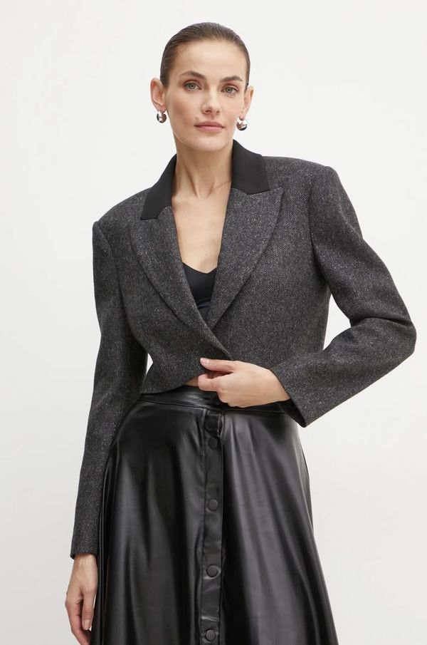 Patrizia Pepe Sako s primjesom vune Patrizia Pepe boja: siva, jednoredno zakopčavanje, s uzorkom, 2S1505 A485