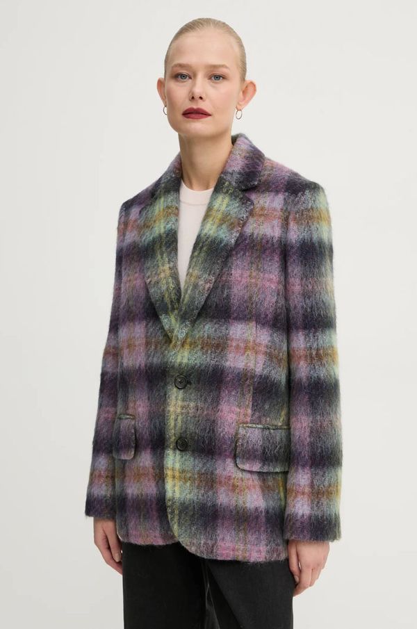 PS Paul Smith Sako s primjesom vune PS Paul Smith boja: ljubičasta, jednoredno zakopčavanje, s uzorkom, W2R.370J.N31217