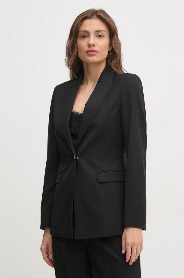 United Colors of Benetton Sako s primjesom vune United Colors of Benetton boja: crna, jednoredno zakopčavanje, bez uzorka, 27UPDW02L