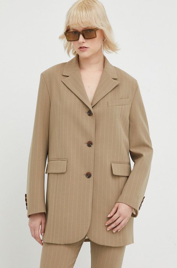 Samsoe Samsoe Sako Samsoe Samsoe boja: bež, jednoredno zakopčavanje, s uzorkom