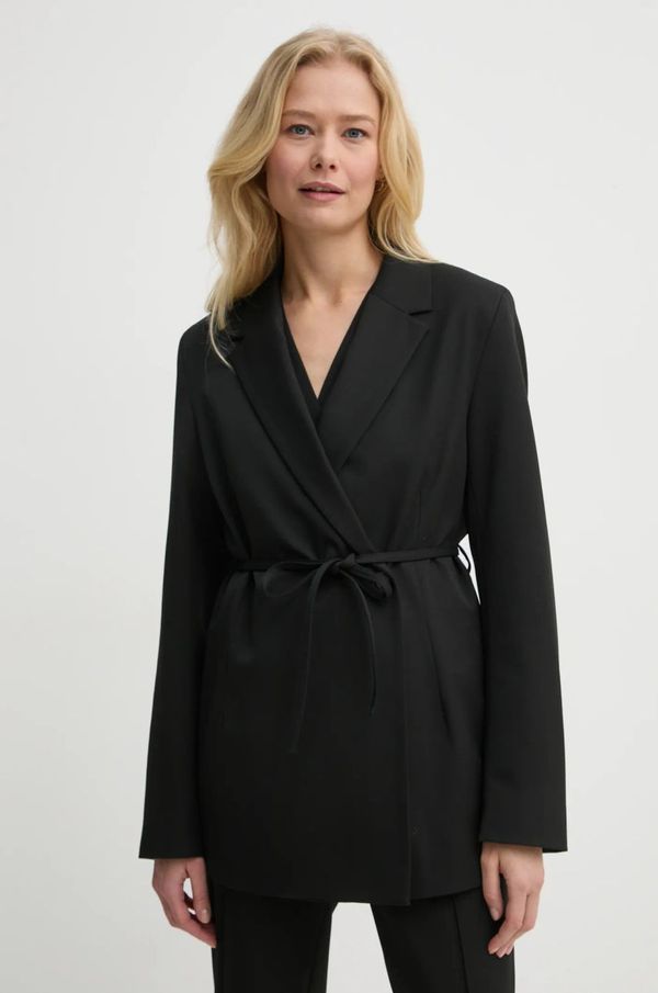 Samsoe Samsoe Sako Samsoe Samsoe boja: crna, jednoredno zakopčavanje, bez uzorka