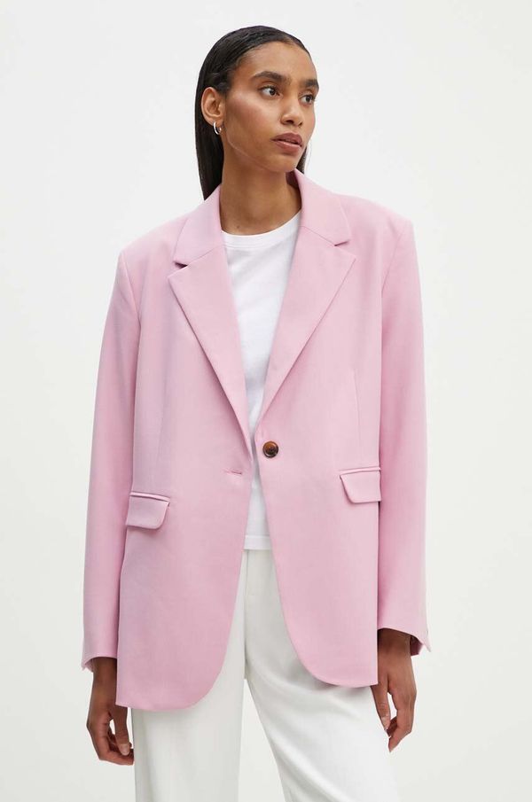 Samsoe Samsoe Sako Samsoe Samsoe boja: ružičasta, jednoredno zakopčavanje, bez uzorka