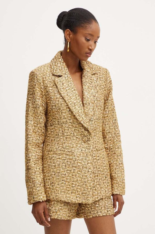 Silvian Heach Sako Silvian Heach ZINSKY boja: zlatna, jednoredno zakopčavanje, s uzorkom, GPA24197GC