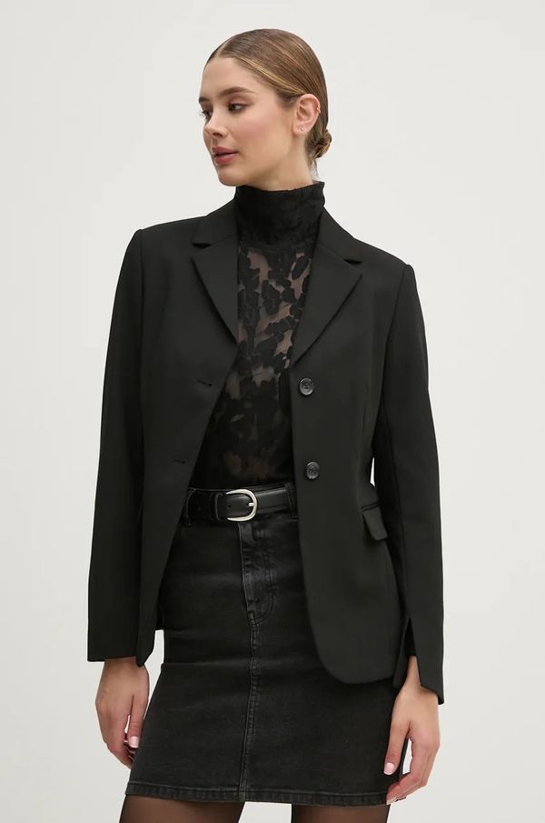 Sisley Sako Sisley boja: crna, jednoredno zakopčavanje, bez uzorka, 24Q5LW02Q