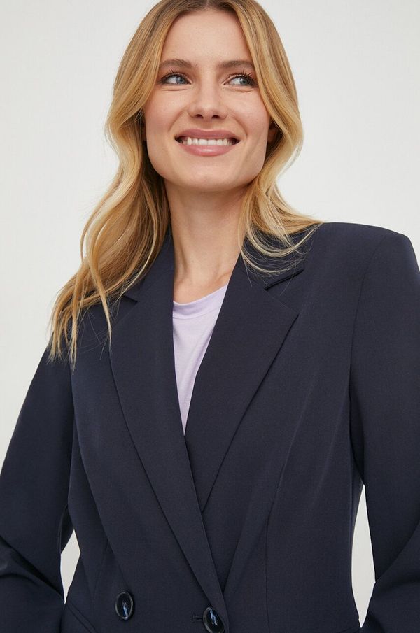 Sisley Sako Sisley boja: tamno plava, dvoredno zakopčavanje, bez uzorka