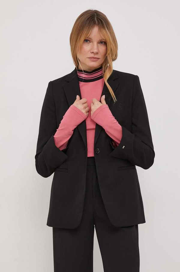 Tommy Hilfiger Sako Tommy Hilfiger boja: crna, jednoredno zakopčavanje