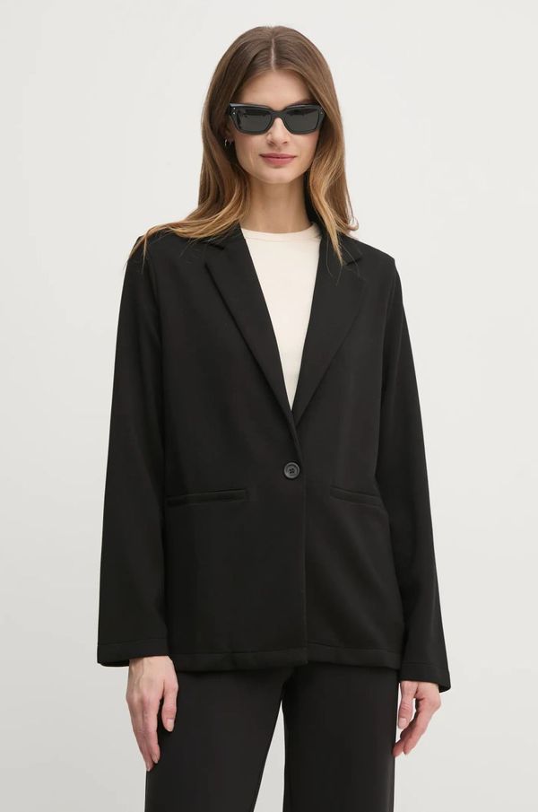 United Colors of Benetton Sako United Colors of Benetton boja: crna, jednoredno zakopčavanje, bez uzorka, 28Y6DW02U
